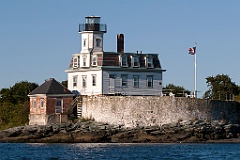 Rose Island Lighthouse in Newport Harbor